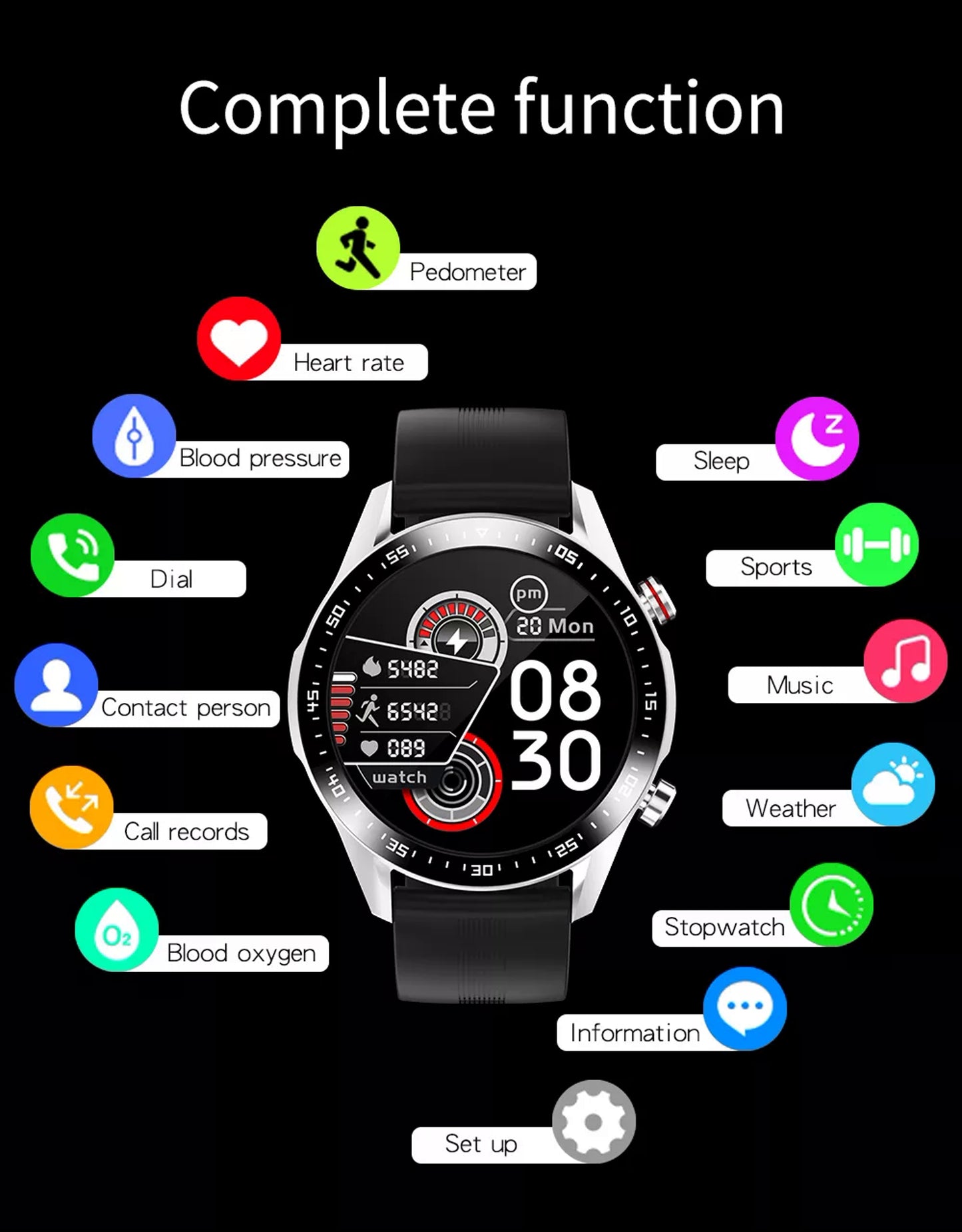 Nanway E12 Smartwatch: Verbessern Sie Ihr Wohlbefinden mit mehreren Gesundheits- und Sportmodi. | Blue Chilli Electronics.