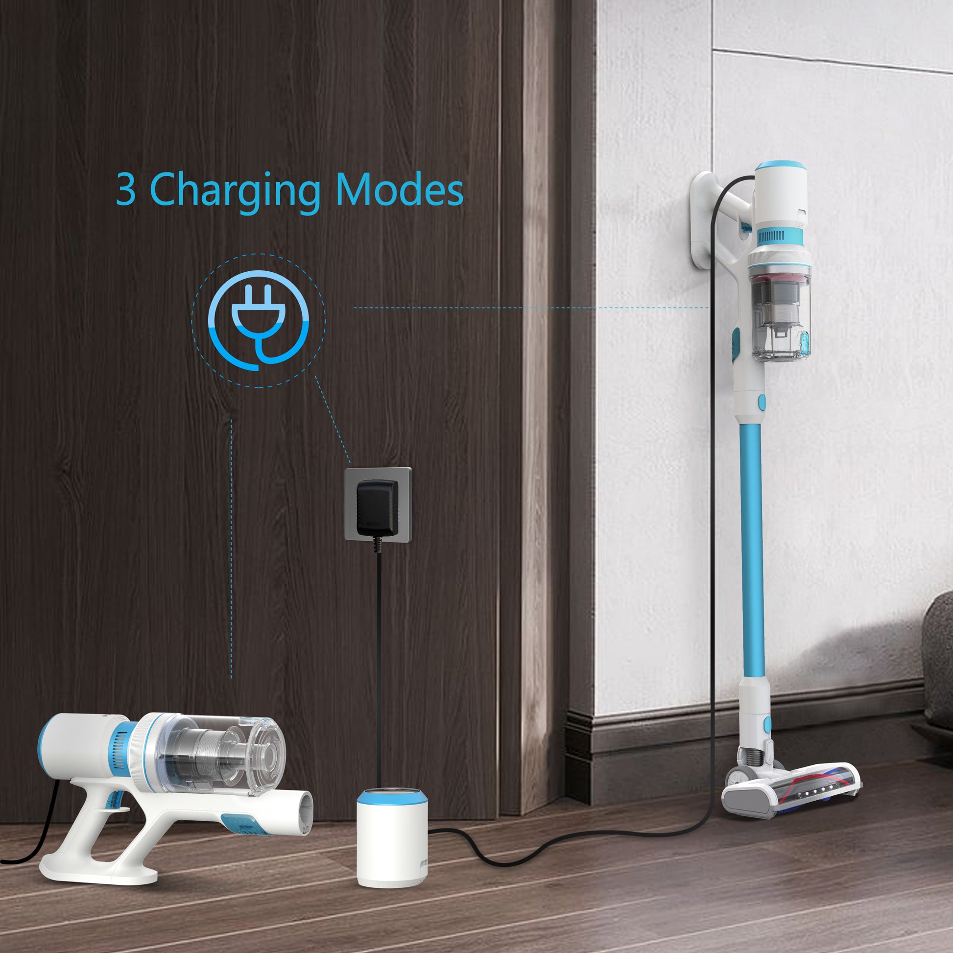 Dibea F20 Pro Versatile Stick Vacuum with 3 Charging Modes. | Blue Chilli Electronics.