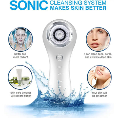 Peeling- und Massage-Gesichtsbürste - Hautpflegegerät. | Blue Chilli Electronics.