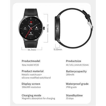 Karen M NY20 Smartwatch: Robustes Design mit Schutzart IP68, für alle Umgebungen. | Blue Chilli Electronics.