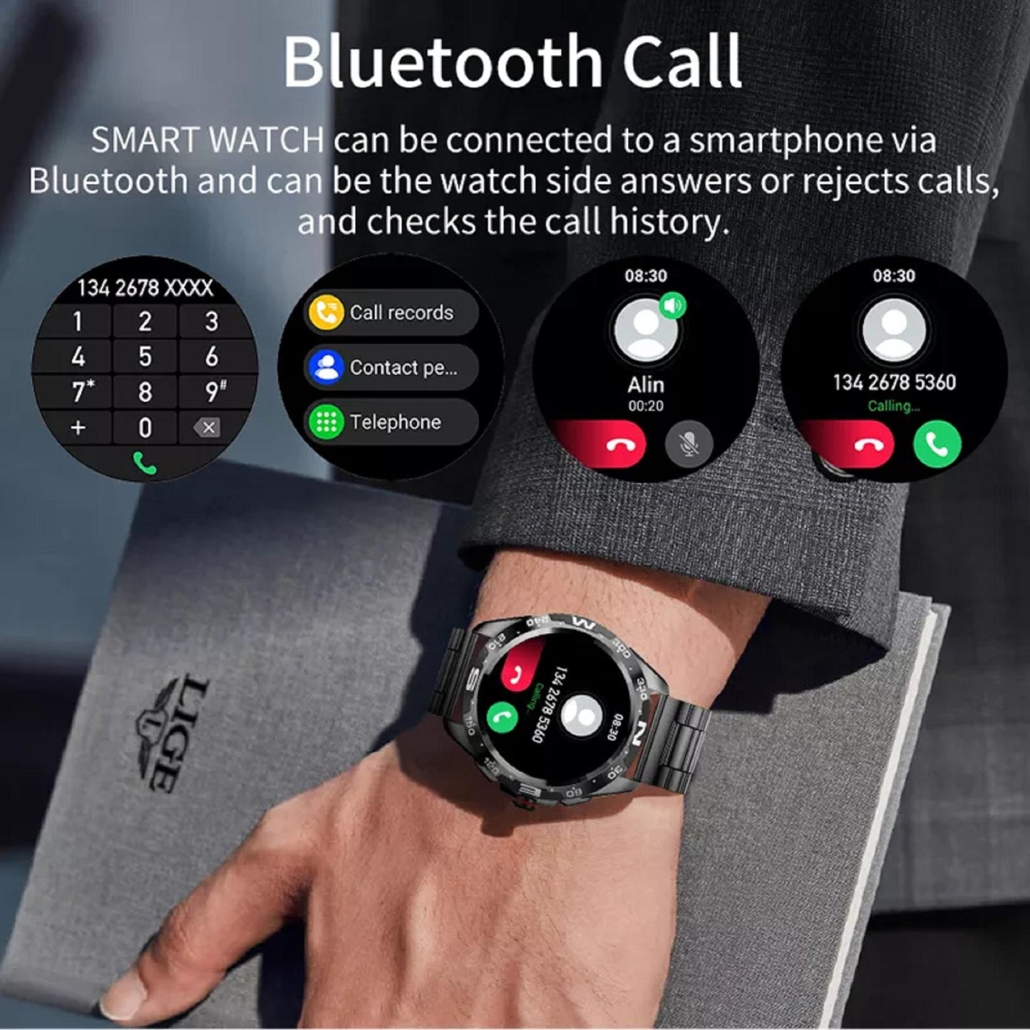 Robustes Design mit IP67-Bewertung gewährleistet Langlebigkeit für die Lige BW0327 Smartwatch. | Blue Chilli Electronics.