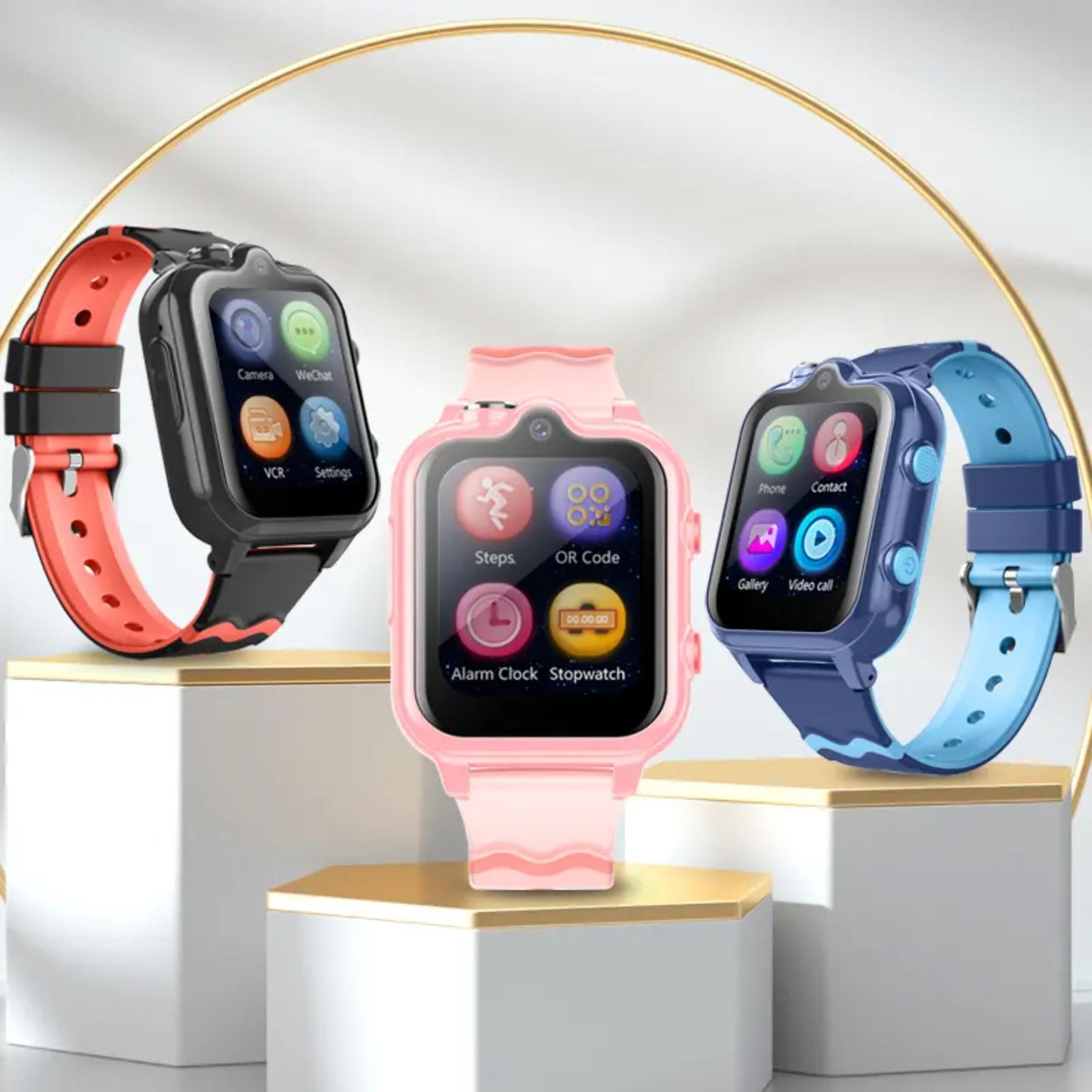 Valdus D36 Kinder-Smartwatch mit 1,2-Zoll-IPS-Display, 500mAh Akku, unterstützt 4G FDD, mehrfaches Positionierungs-GPS, SOS-Funktion. | Blue Chilli Electronics.