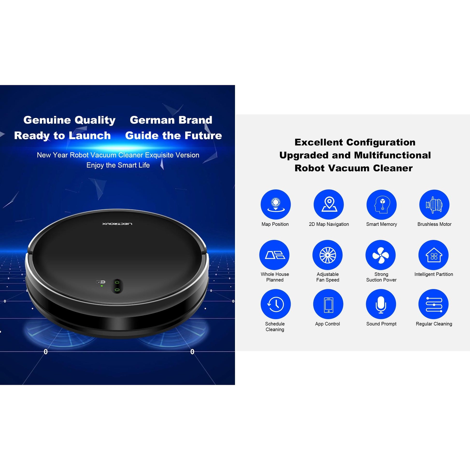 Efficient cleaning solution with a modern robotic vacuum cleaner. | Blue Chilli Electronics.