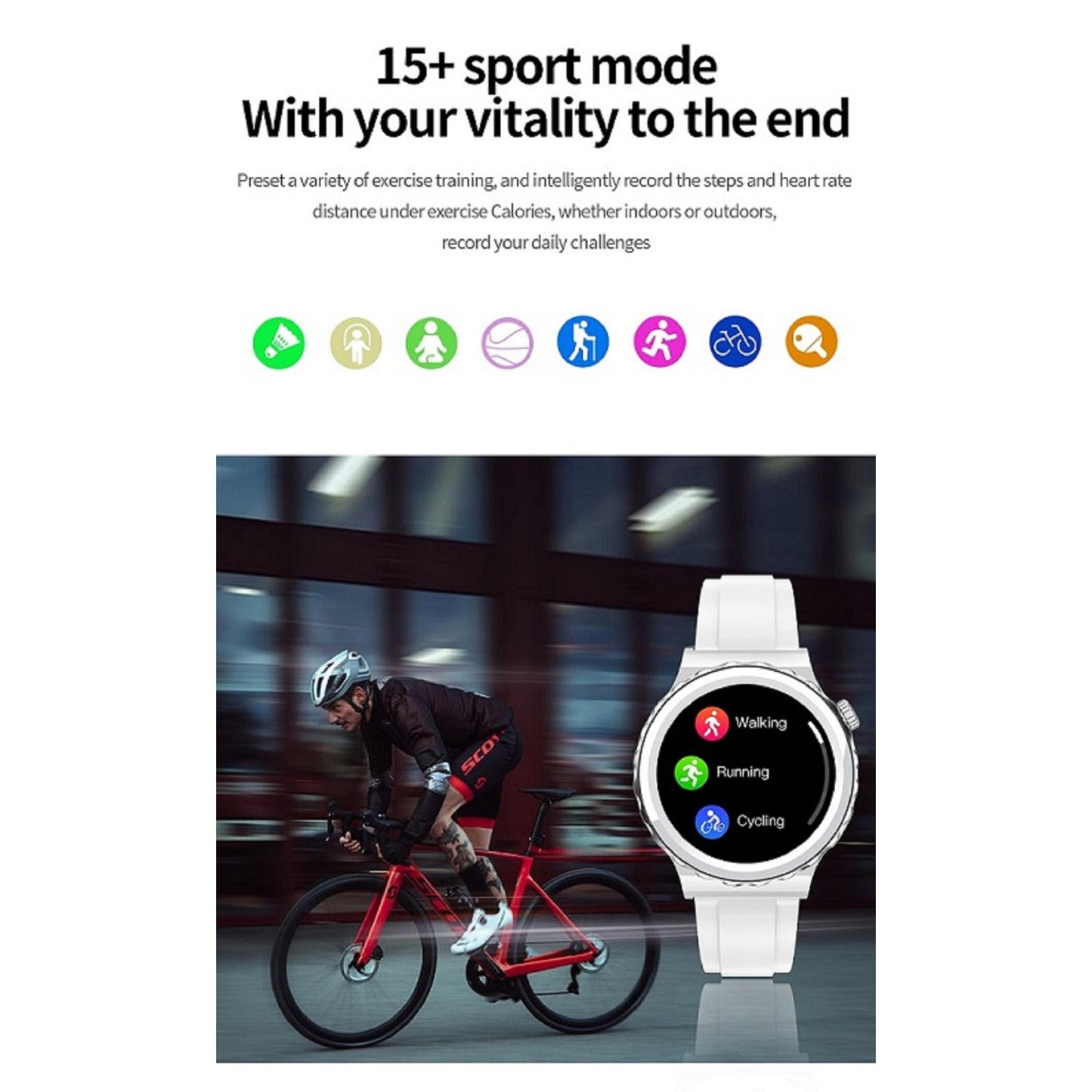 Nanway E23 Smartwatch, 1,32-Zoll-HD-IPS-Bildschirm, 220mAh, IP67, Gesundheitsüberwachung, Bluetooth-Anruf