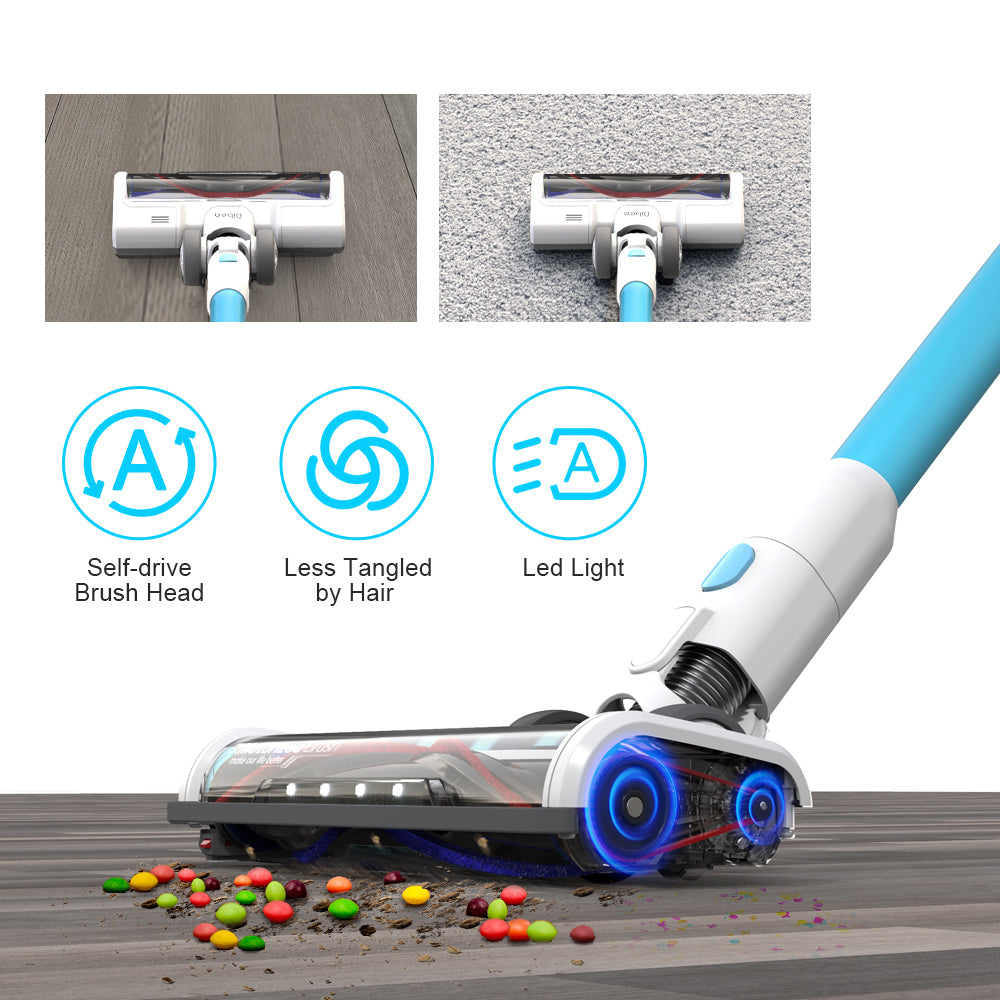 Dibea F20 Innovative Stick Vacuum technology, optimizing suction power for thorough dirt removal. | Blue Chilli Electronics.