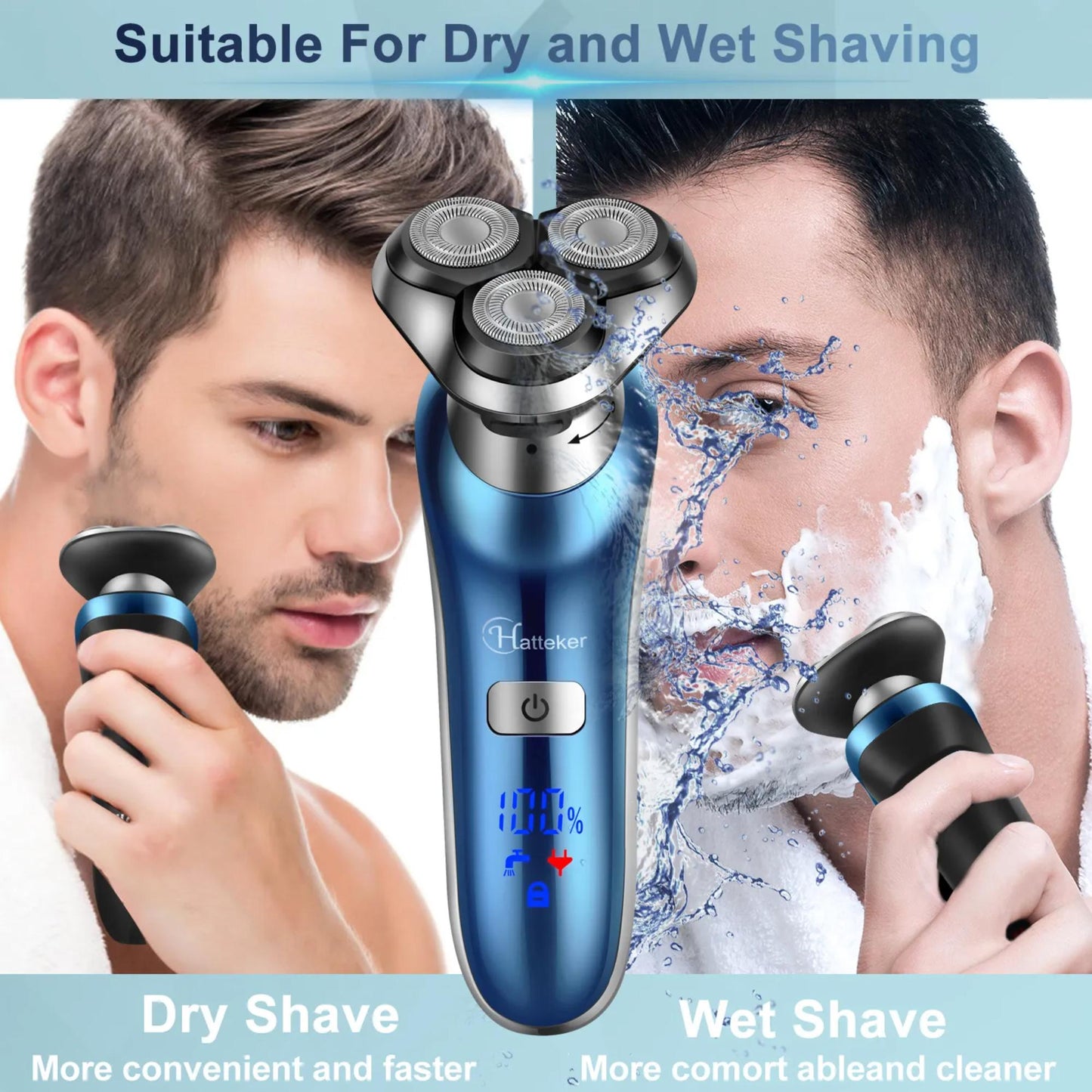 4-in-1 Rasierset für Bartpflege und Gesichtsreinigung. | Blue Chilli Electronics.