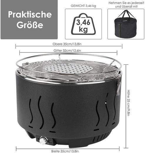 Tischgrill Elektro - Tischgrill Aobosi, Elektro Grill mit Batterie und Akku-betrieben