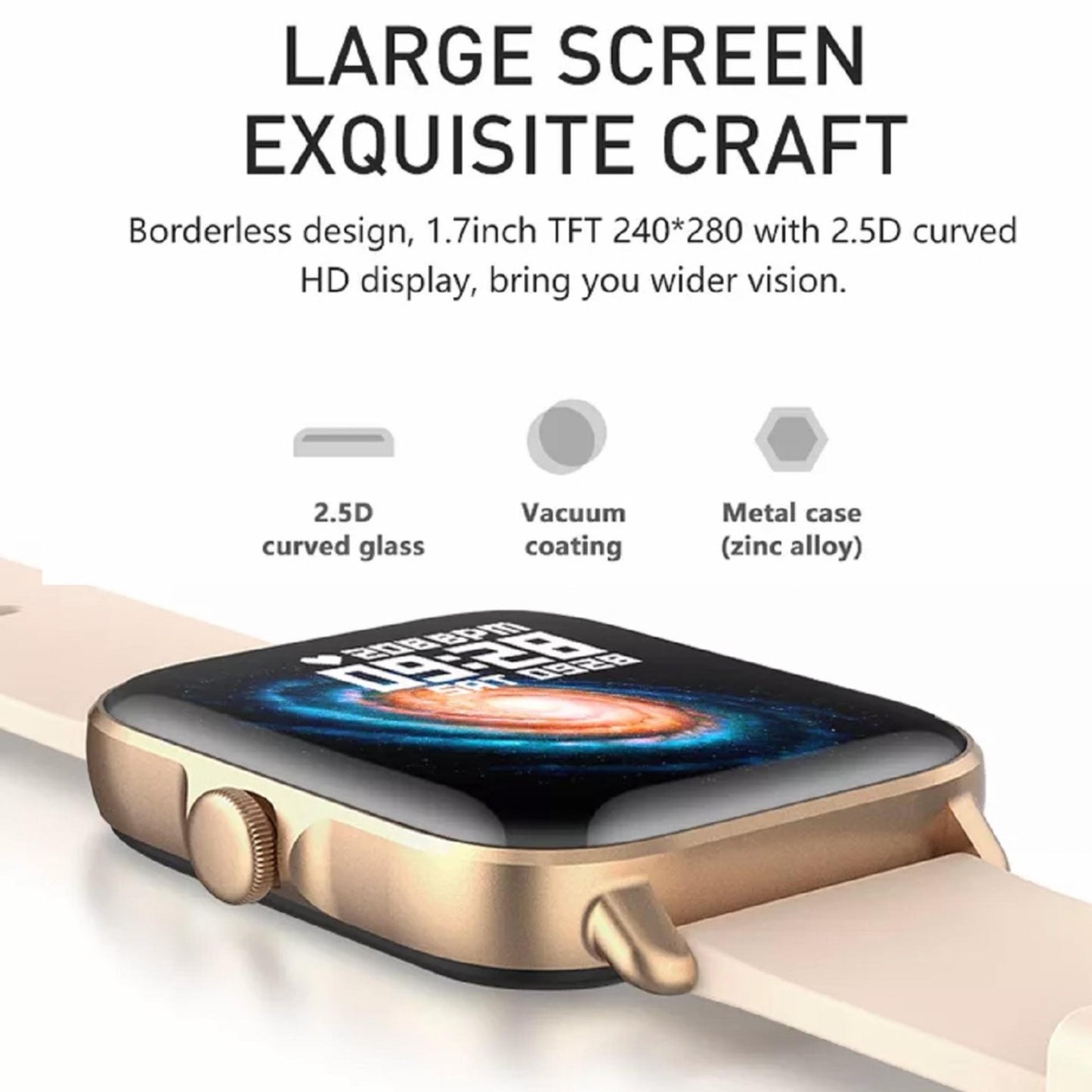 Karen M Y22 Smartwatch: Schlankes Design mit einem 1,7-Zoll-HD-Bildschirm. | Blue Chilli Electronics.