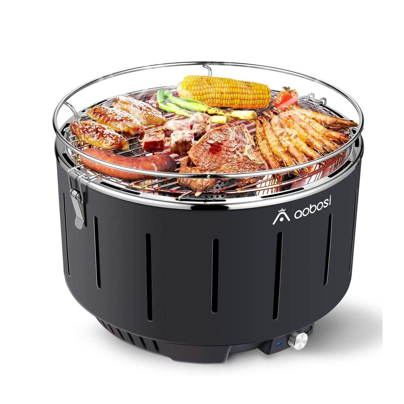 Tischgrill Elektro - Tischgrill Aobosi, Elektro Grill mit Batterie und Akku-betrieben