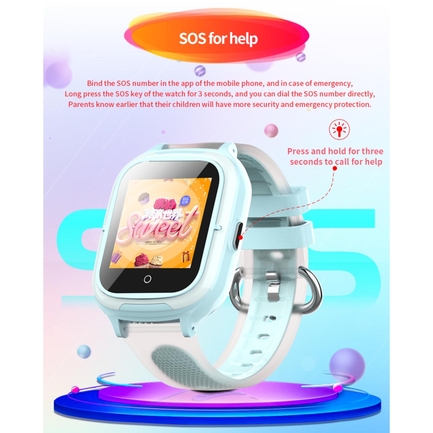 Valdus DF55 Kids Smartwatch with USB Charging Supported. | Blue Chilli Electronics.