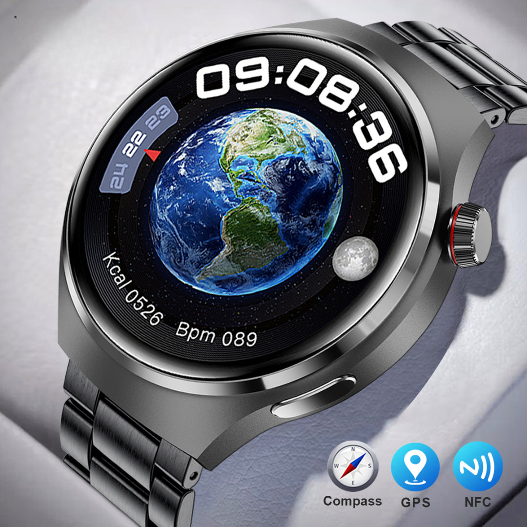 Smartwatch mit GPS-Tracking, NFC-Zahlung, IP68-Wasserschutz, Herzfrequenz- & Schlaftracker