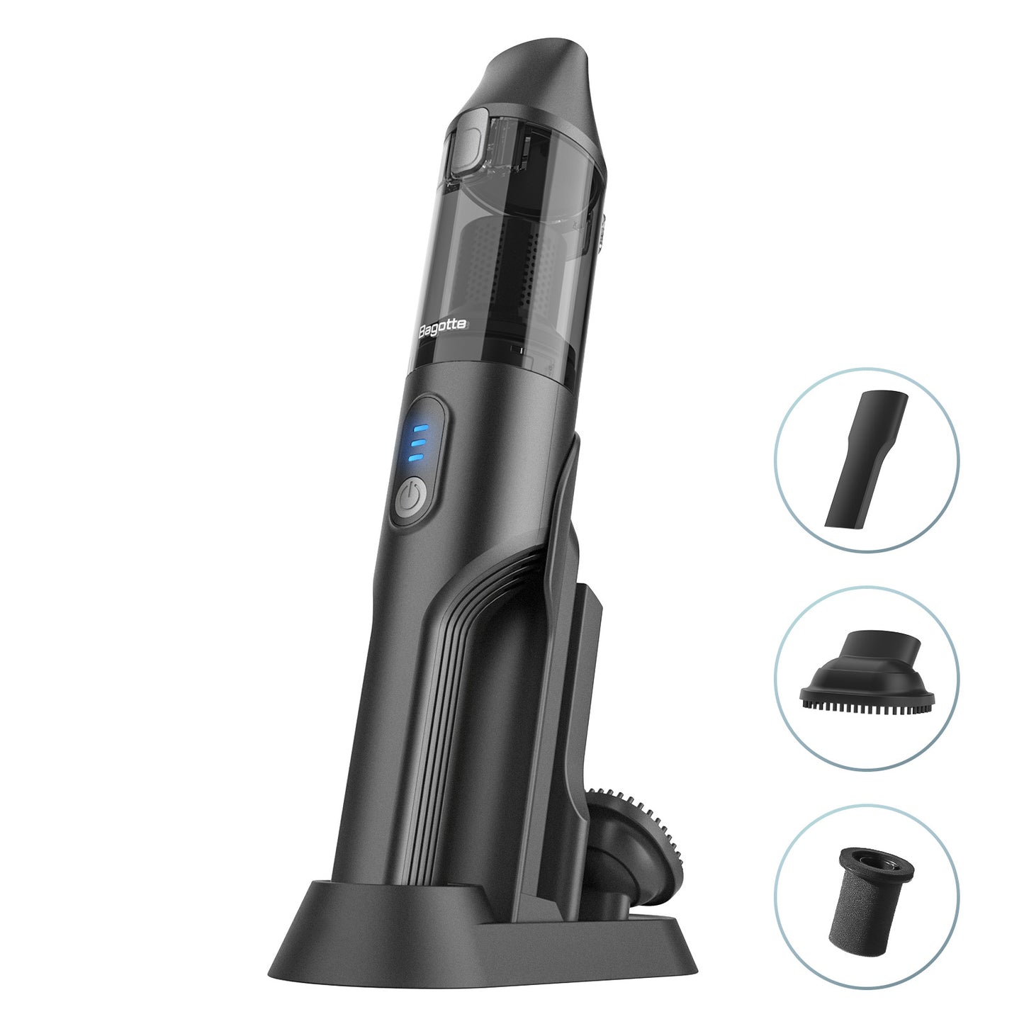 Akku-Handstaubsauger 200W 20kPa 2500mAh 35 Min. LED-Display 200ml Staubbehälter