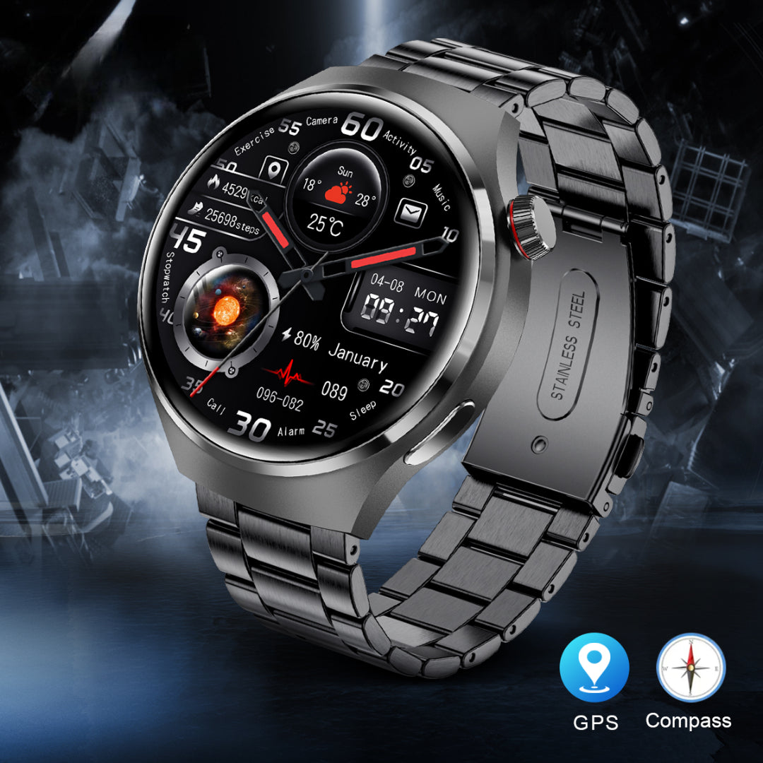 Smartwatch mit GPS-Tracking, NFC-Zahlung, IP68-Wasserschutz, Herzfrequenz- & Schlaftracker