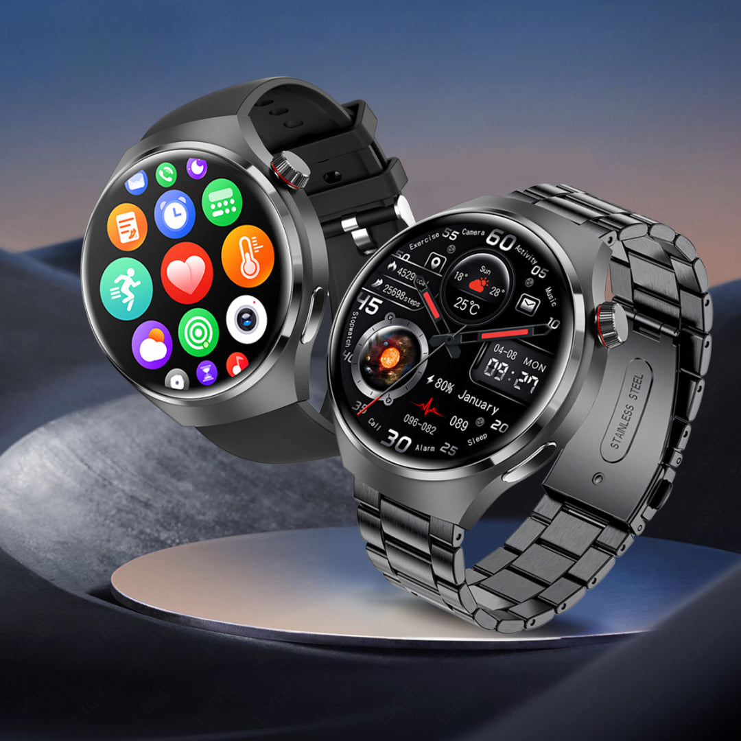 Smartwatch mit GPS-Tracking, NFC-Zahlung, IP68-Wasserschutz, Herzfrequenz- & Schlaftracker