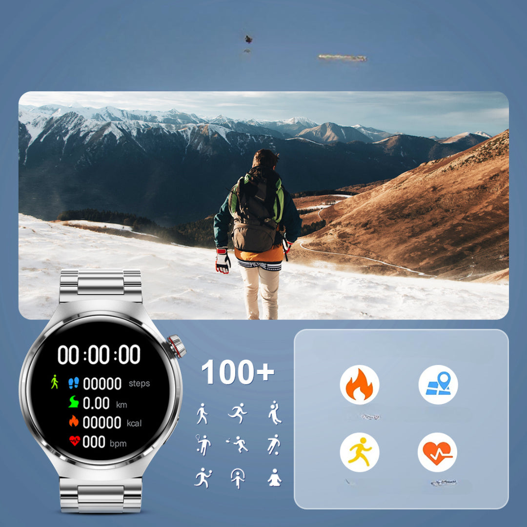 Smartwatch mit GPS-Tracking, NFC-Zahlung, IP68-Wasserschutz, Herzfrequenz- & Schlaftracker