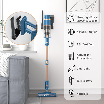 Pretty Care P2 Stick Vacuum Cleaner, ideal for apartments, dorms, and small living spaces. | Blue Chilli Electronics.