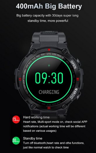 Robuste K22 Sports Smartwatch with 400 mAh big battery. | Blue Chilli Electronics.
