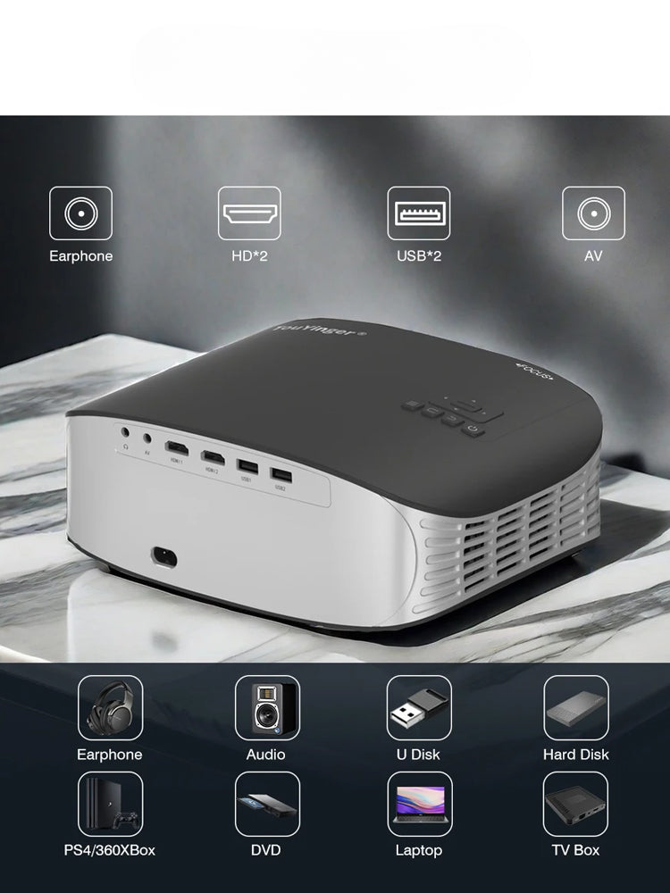 Projektor 1080P LCD 680 ANSI Lumen Auto-Fokus Android 9 Dolby Audio WLAN Bluetooth 5.1