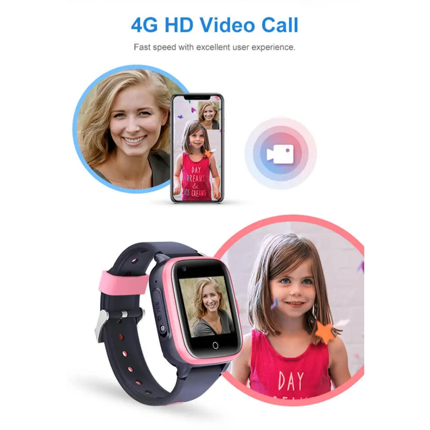 Valdus D31 Kinder-Smartwatch - Kompatibel mit 4G FDD, Echtzeit-GPS-Ortung, SOS-Funktionalität, Sprach- und Video-Messaging. | Blue Chilli Electronics.