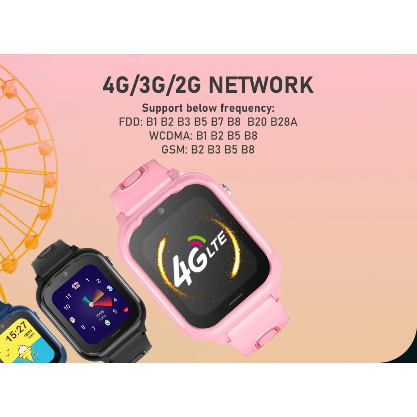 Valdus D38 Kids Smartwatch | 1.6 inch TFT screen, 710mAh, 4G FDD support, SOS, voice, video, text messages, GPS tracking