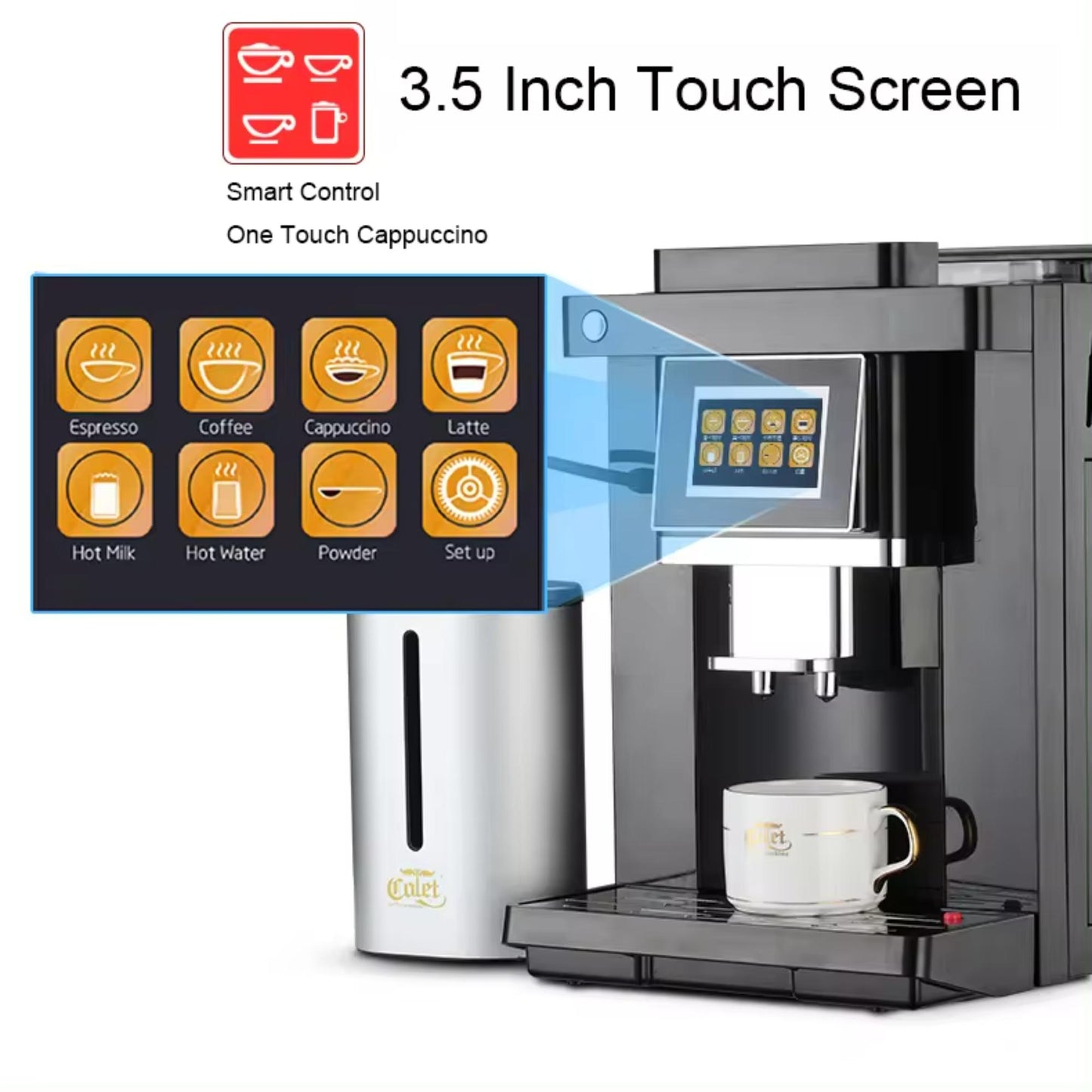 Colet Q007: Espressomaschine in Barista-Qualität mit präziser Temperaturregelung. | Blue Chilli Electronics.