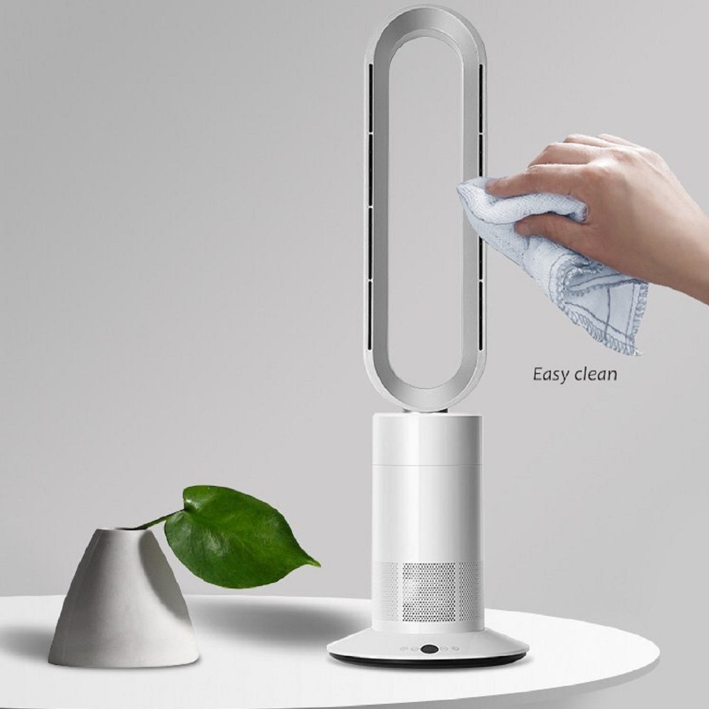 Angelo TP-09 Hot and Coldless Tower Fan | 120° body oscillation, 35W motor, 1950W heating element, 10 cooling and 3 heating levels, with timer 