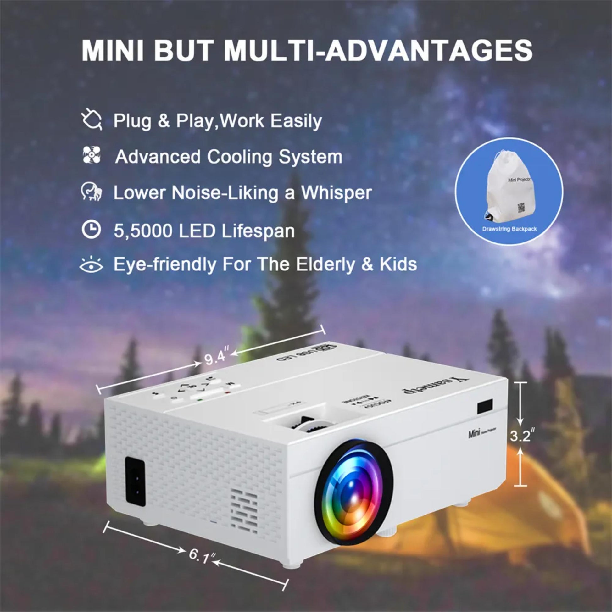 Transjee M8G: Erleben Sie kristallklares HD mit dem Transjee M8G LED-Projektor. | Blue Chilli Electronics.