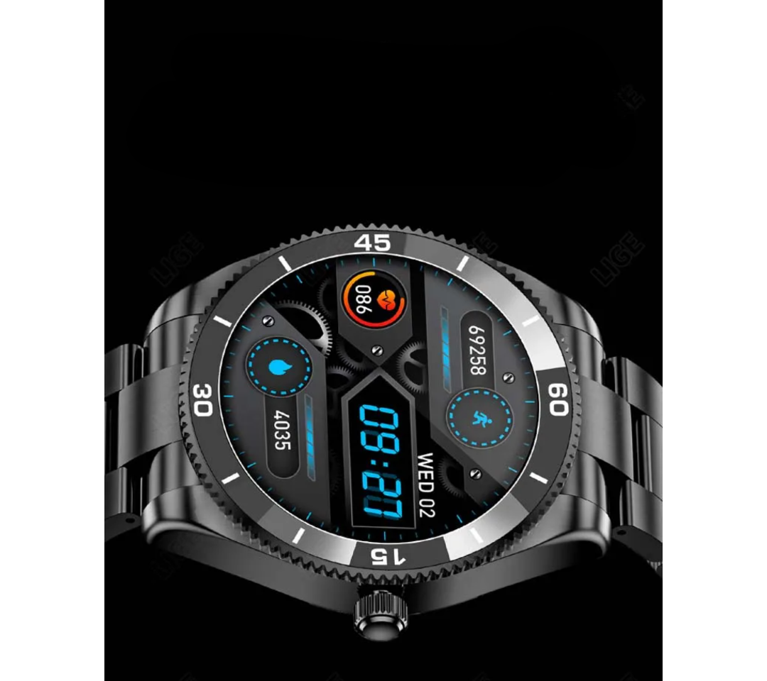 Smartwatch mit NFC-Zahlung, Bluetooth-Anruf, IP67-Wasserschutz, Herzfrequenz- & Schlaftracker – Unisex