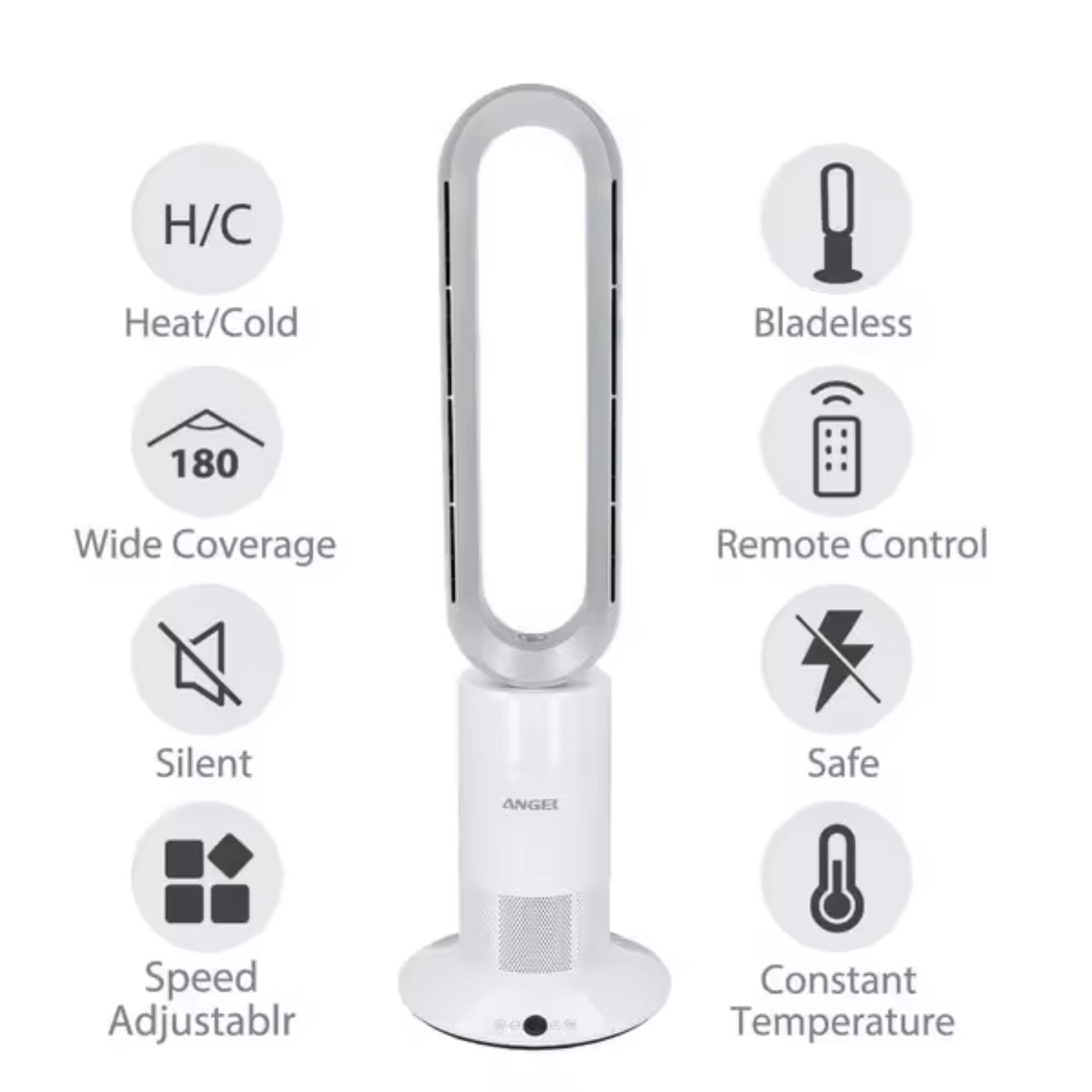 Ferngesteuerter Turmventilator - 10 kühle Windgeschwindigkeiten, 3 heiße Windgeschwindigkeiten. | Blue Chilli Electronics.