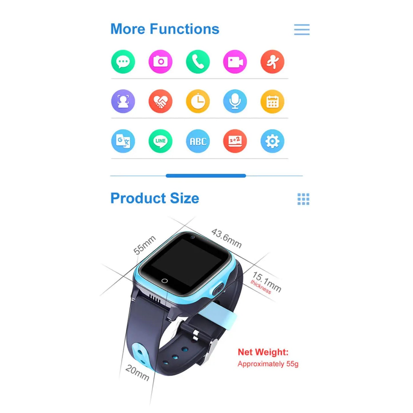 Valdus D31 Kids Smartwatch with 4G FDD Support, Real-Time GPS Tracker, SOS Feature, Voice & Video Messaging, 1.4-inch Display. | Blue Chilli Electronics.