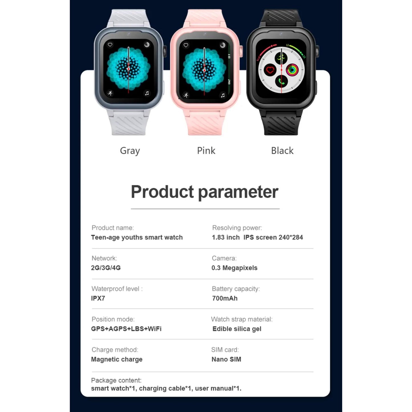 Valdus D39 Smartwatch for Children: High Capacity 710mAh Battery, GPS Tracking, HD Video Call Supported. | Blue Chilli Electronics.