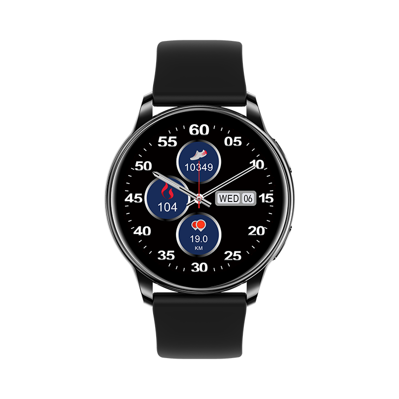 KM10 Smartwatch 1,3" HD Rund Display iOS Android