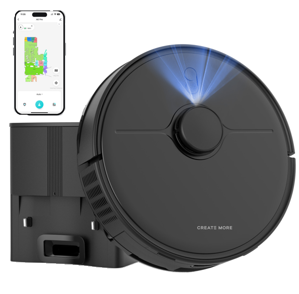 Saugroboter 4-in-1 mit Absaugstation 5000Pa Lasernavigation App-Steuerung Teppicherkennung