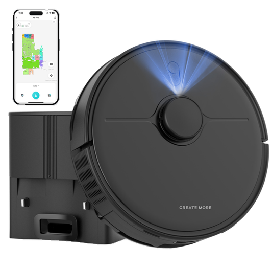 Saugroboter 4-in-1 mit Absaugstation 5000Pa Lasernavigation App-Steuerung Teppicherkennung