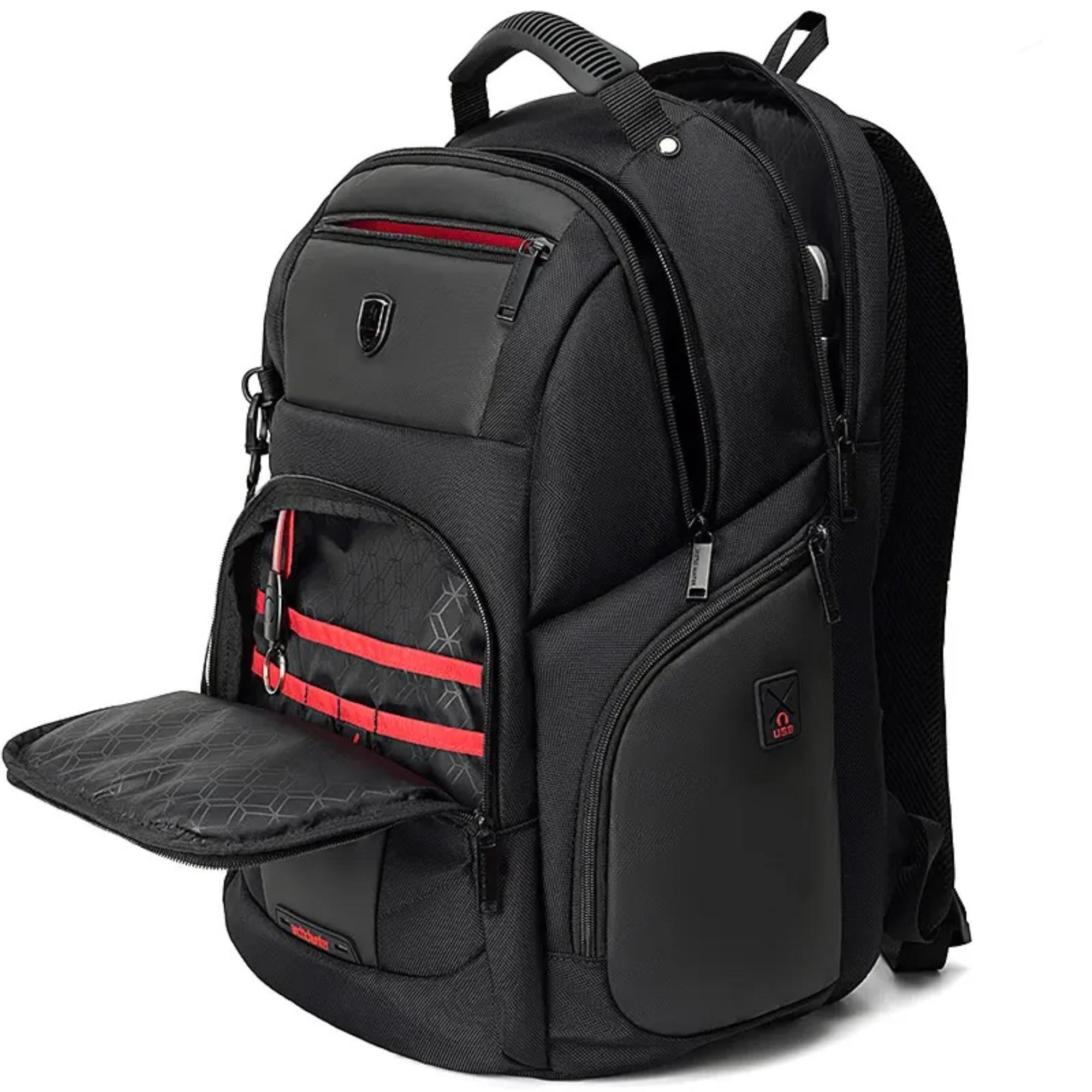 Artic Hunter B00341 Laptop Rucksack 40L Kapazitat USB Ladeanschluss Diebstahlsicherung Wasserabweisend RFID Computerzwischenfach