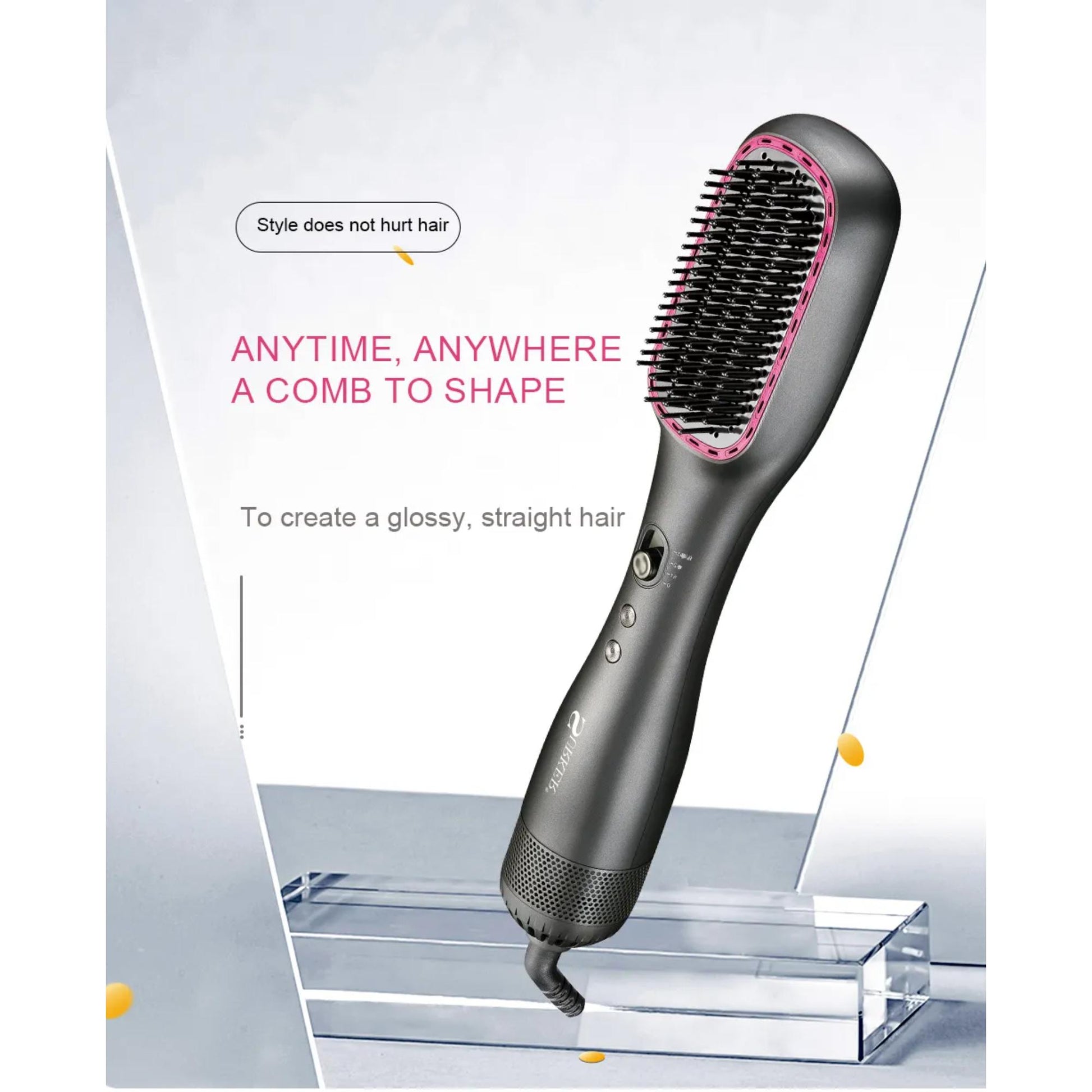Sleek and Smooth Hair Every Time: Hattaker HK-720 Ionic Straightening Brush. | Blue Chilli Electronics.
