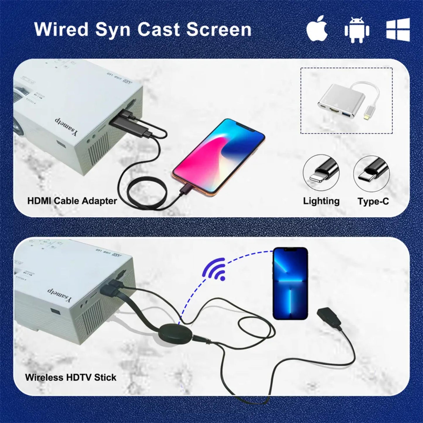 Transjee M8G: Projektionsgröße von 30 Zoll bis 120 Zoll für immersives Sehen. | Blue Chilli Electronics.