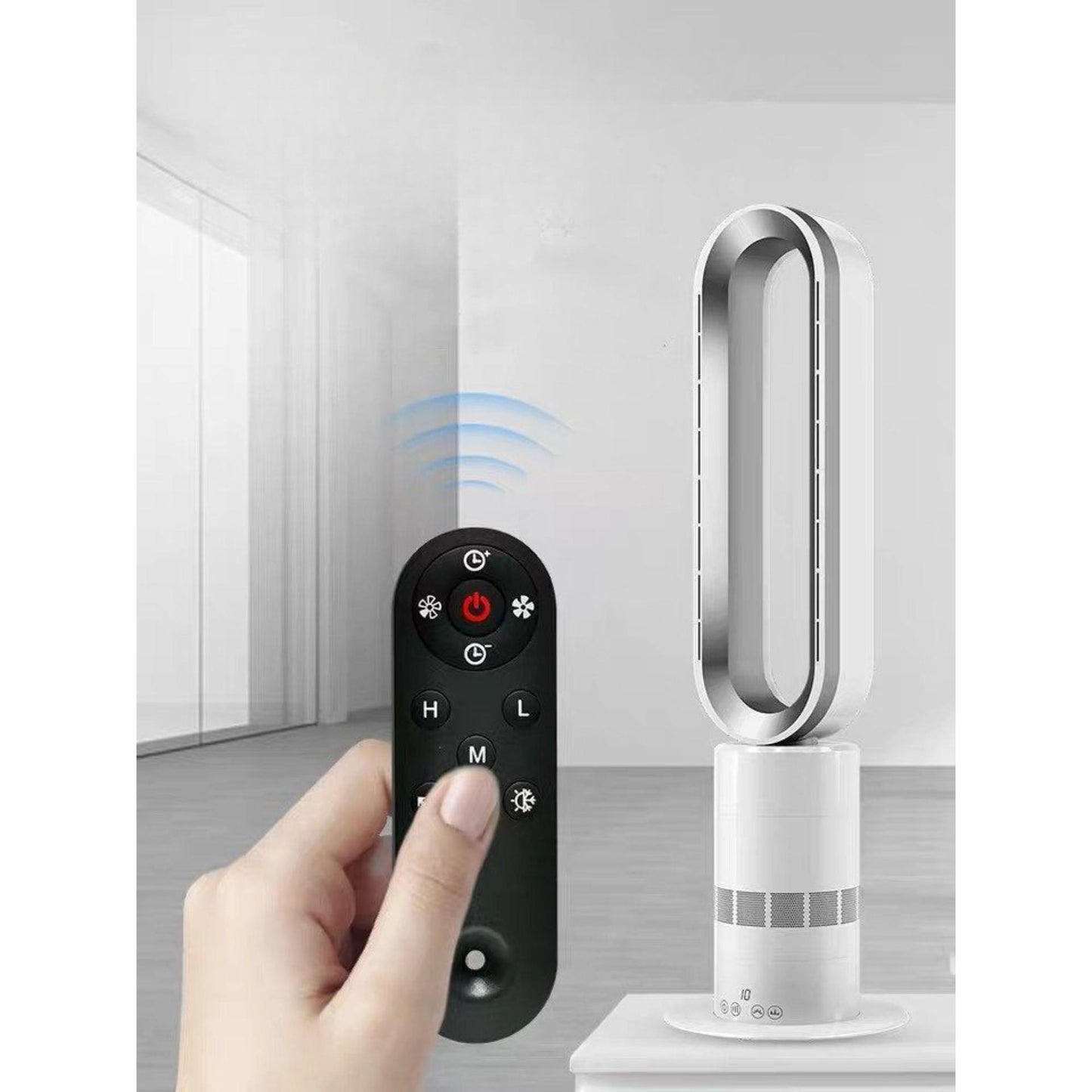 Angelo TP-18 Hot and coldless tower fan | 35W motor, 1950W heating element, remote control with timer, 10 cooling levels, 3 heating levels 