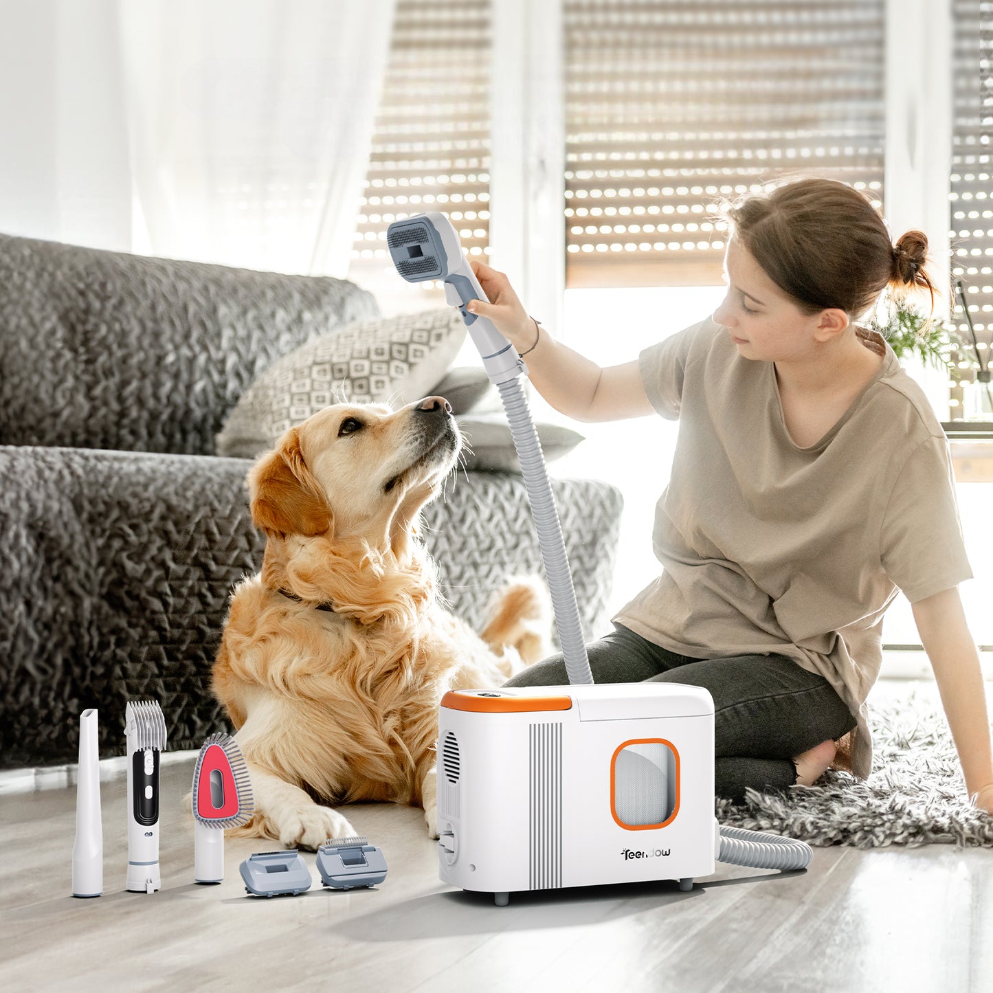 Saugroboter mit Wischfunktion und automatischer Absaugstation, 6000Pa Saugkraft