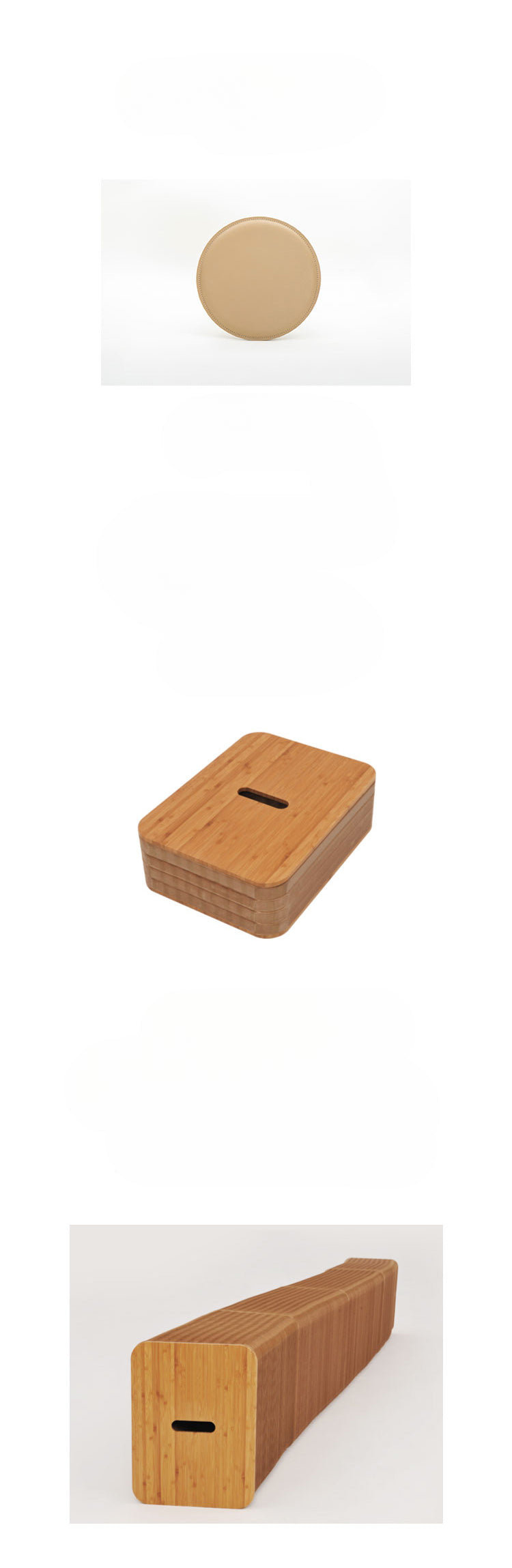Ihpaper 6 Seater Kraft Paper Bench | Honeycomb design, portable folding seat with six free cushions