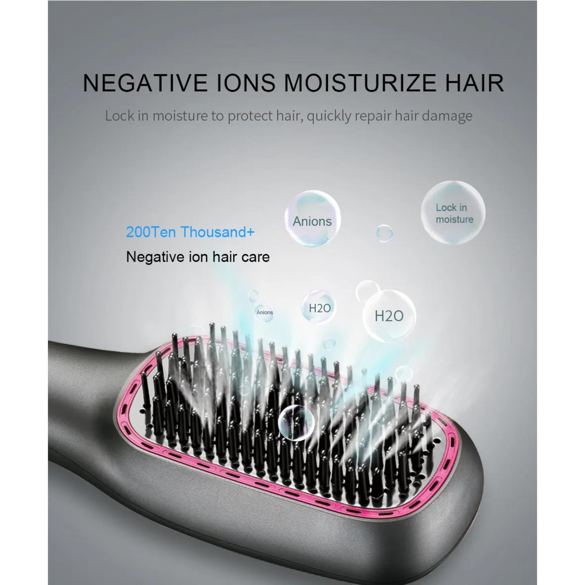 Instant Results: Hattaker HK-720 Hair Straightener Brush with 30-Second Heating. | Blue Chilli Electronics.