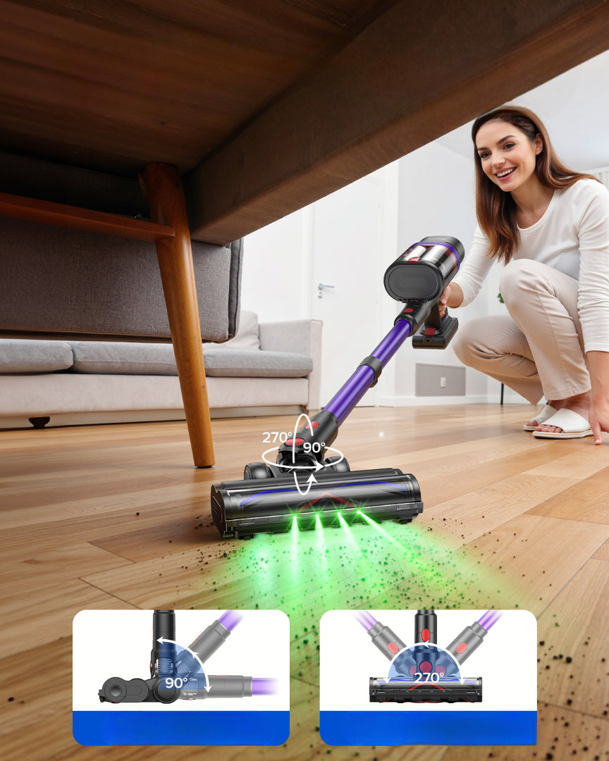 Kabelloser Handstaubsauger mit 500W, 40KPa Bürstenloser Motor und 60min Laufzeit