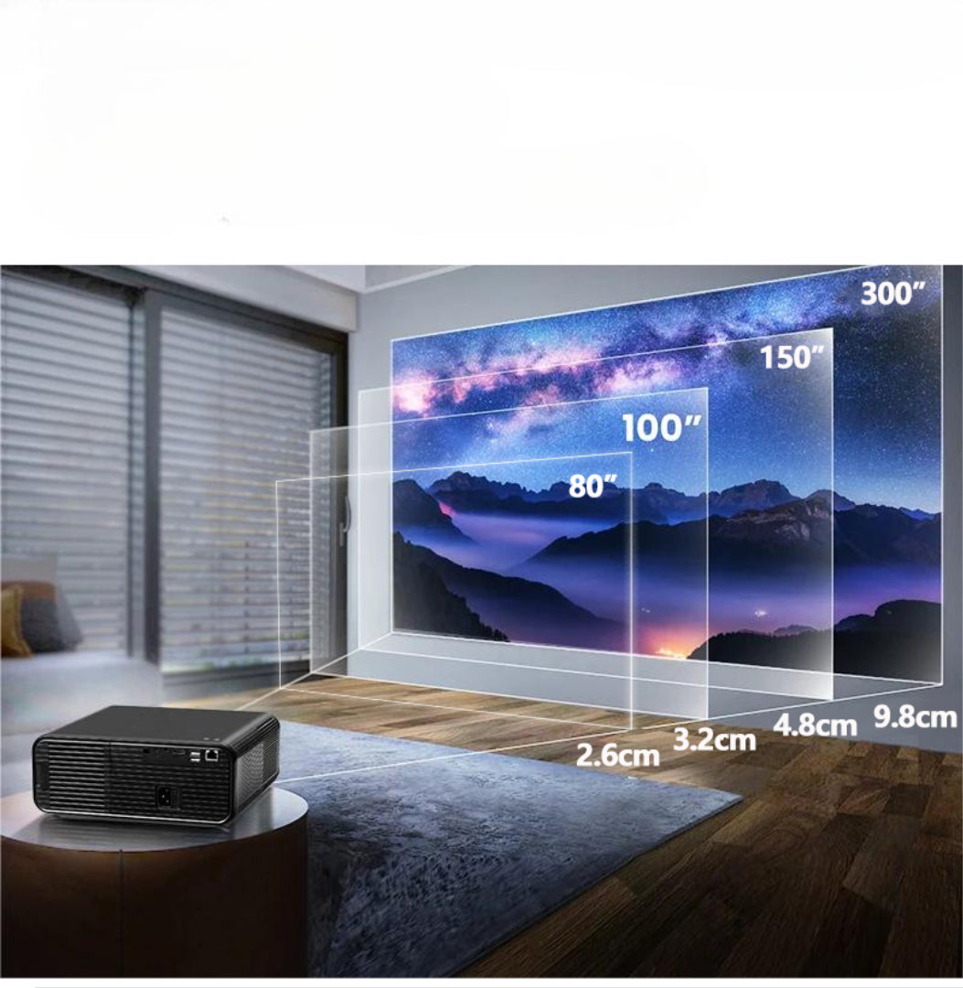 Full HD Projektor 1080P mit 24000 Lumen – Heimkino Beamer bis 300 Zoll
