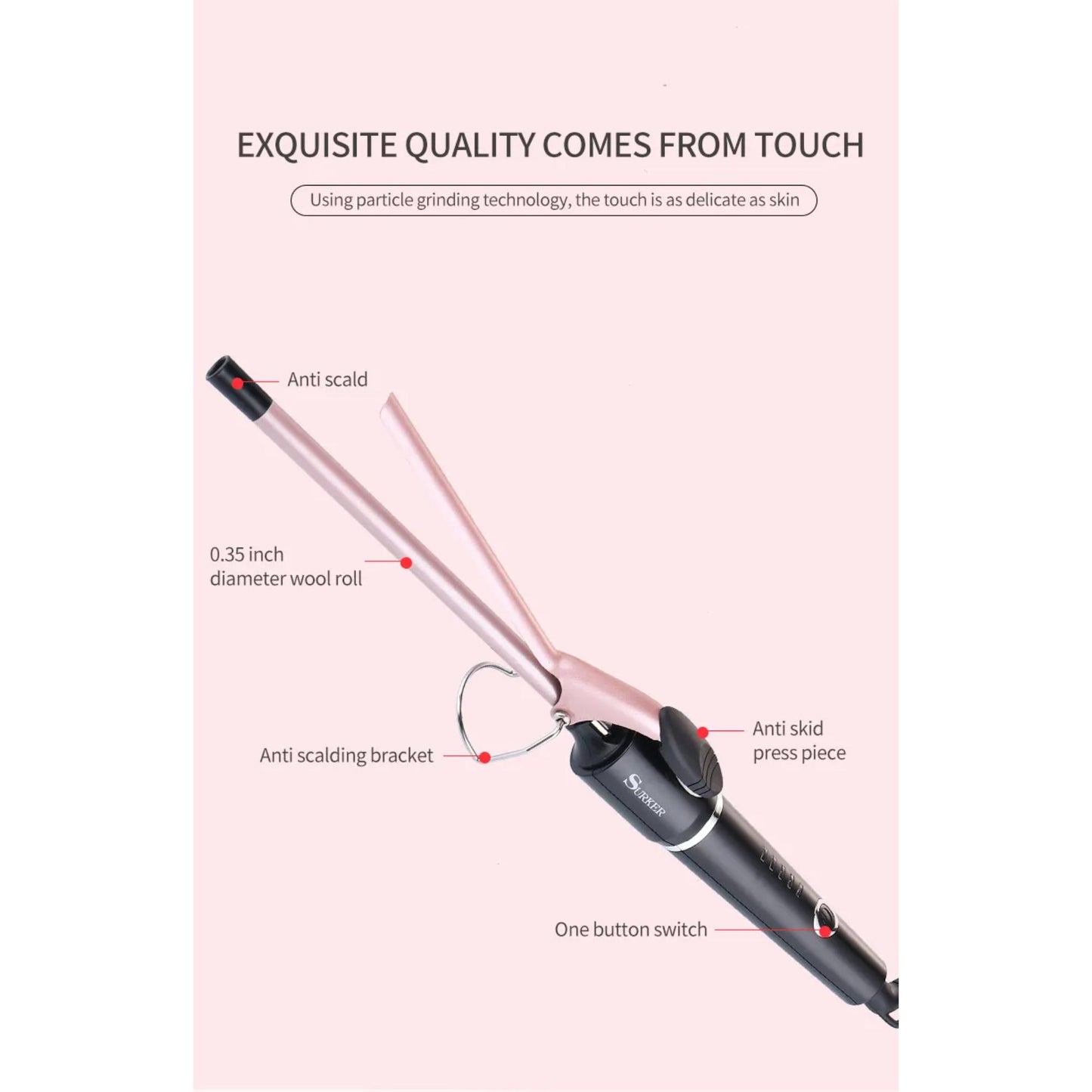 Versatile Styling: Hattaker HK-963 Curling Iron for Dry and Wet Hair. | Blue Chilli Electronics.