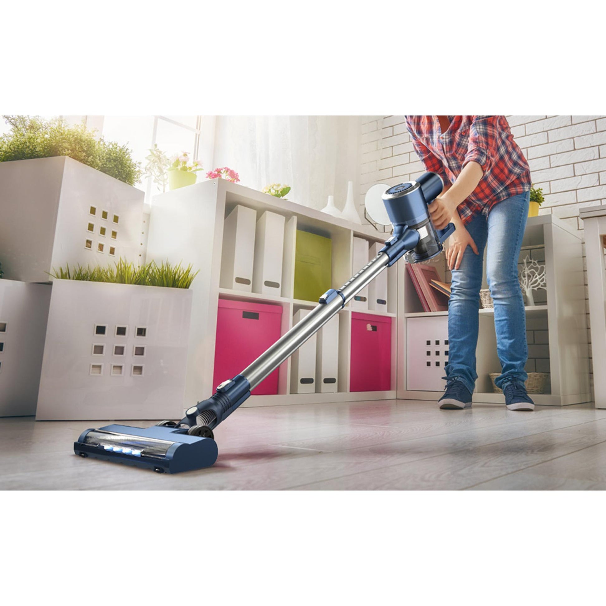 Pretty Care W200 Stick Vacuum Cleaner, perfect for quick and convenient floor maintenance. | Blue Chilli Electronics.