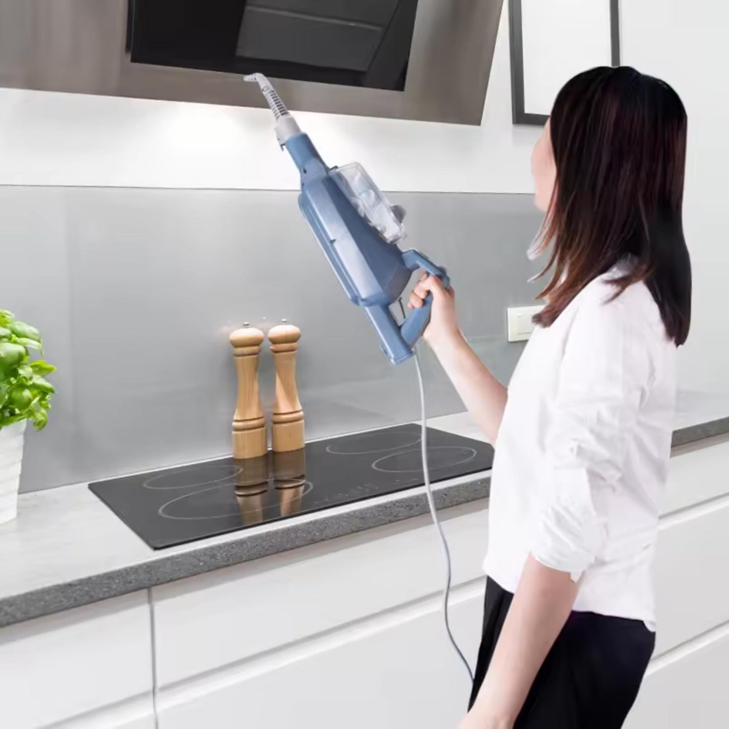 ZEK K5 Handgeführter Nass- und Trockendampfreiniger Absorptionsmop mit Schnellheizung: erreicht 120 Grad Dampftemperatur in 15 Sekunden. | Blue Chilli Electronics.