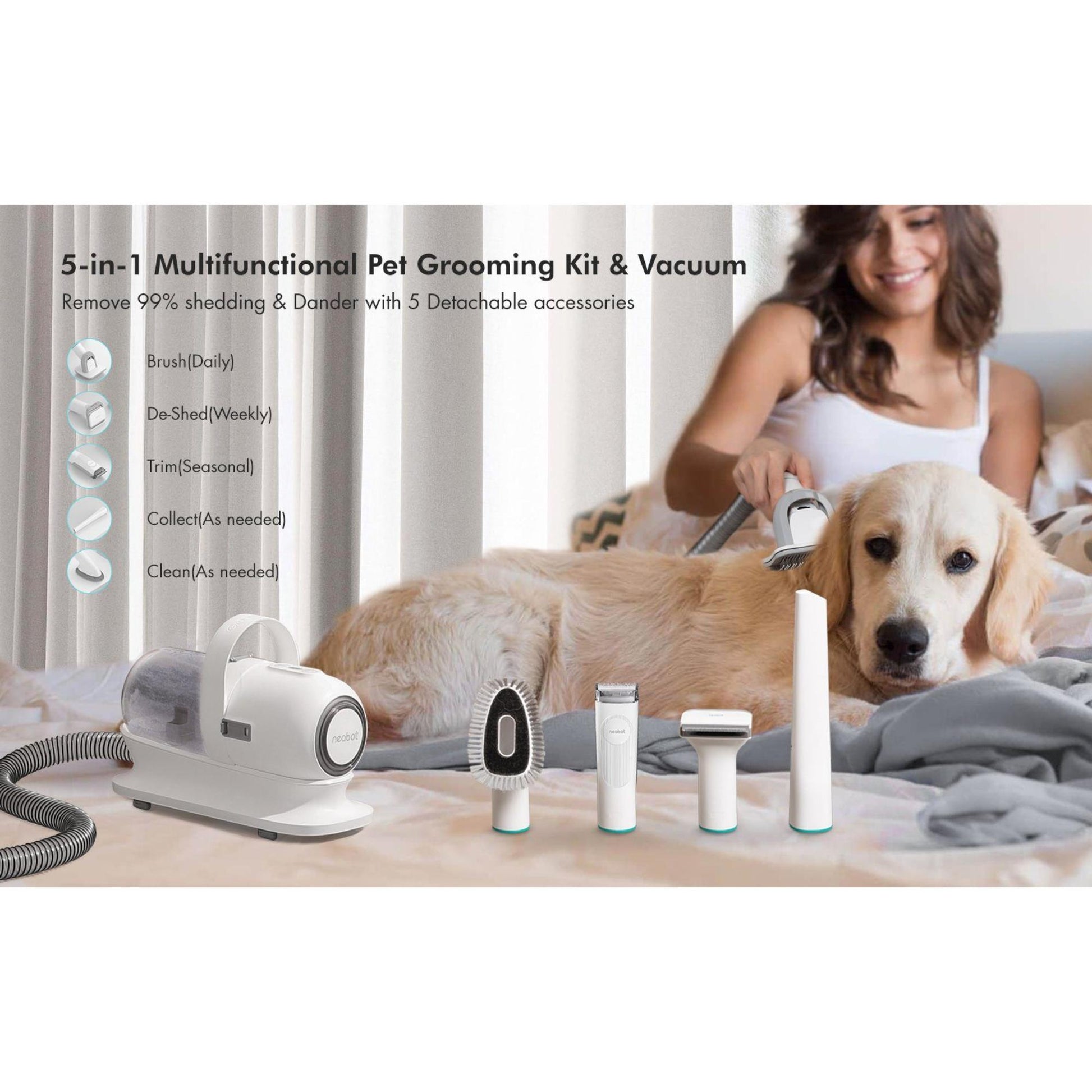 Neabot P1 Pro: Pet vacuum with 50W-9KPa Suction Power Animal Hair Removal. | Blue Chilli Electronics.