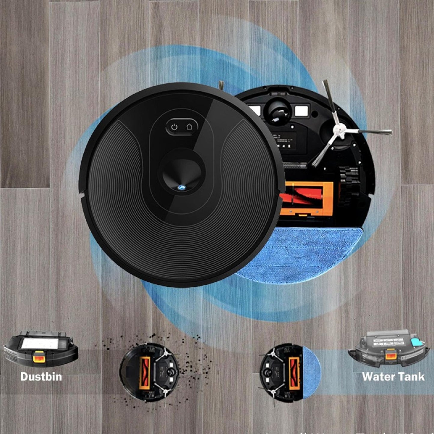 ABIR X6 Smartphone app-controlled robot vacuum for convenient remote operation. | Blue Chilli Electronics. 