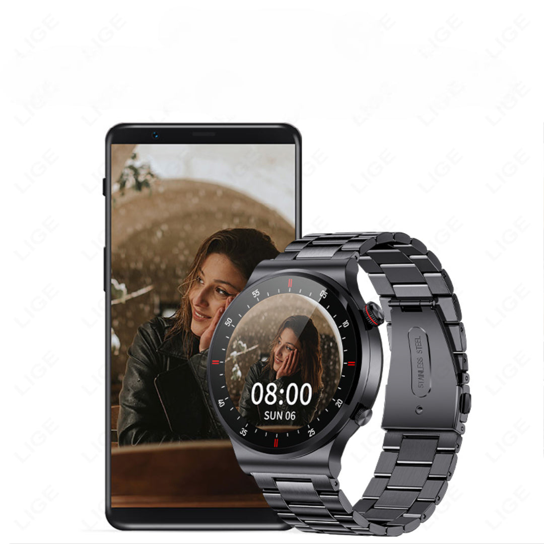 Smartwatch mit NFC-Zahlung, Bluetooth-Anruf, IP67-Wasserschutz, Herzfrequenz- & Schlaftracker – Unisex