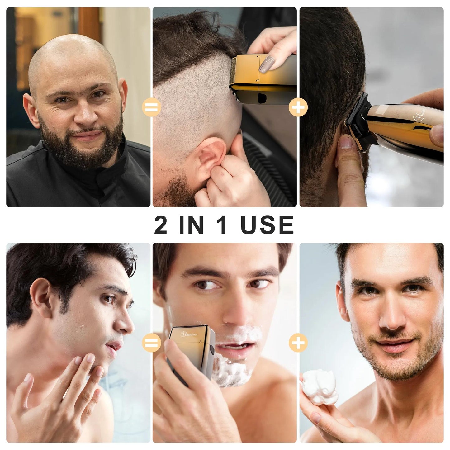 Hatteker HK-767: Versatile 2-in-1 Electric Clippers & Shaver. | Blue Chilli Electronics.